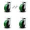 Service Caster 8 Inch Heavy Duty Green Poly on Cast Iron Caster Set with Swivel Locks, 4PK SCC-KP92S830-PUR-GB-BSL-4 - alternate 5